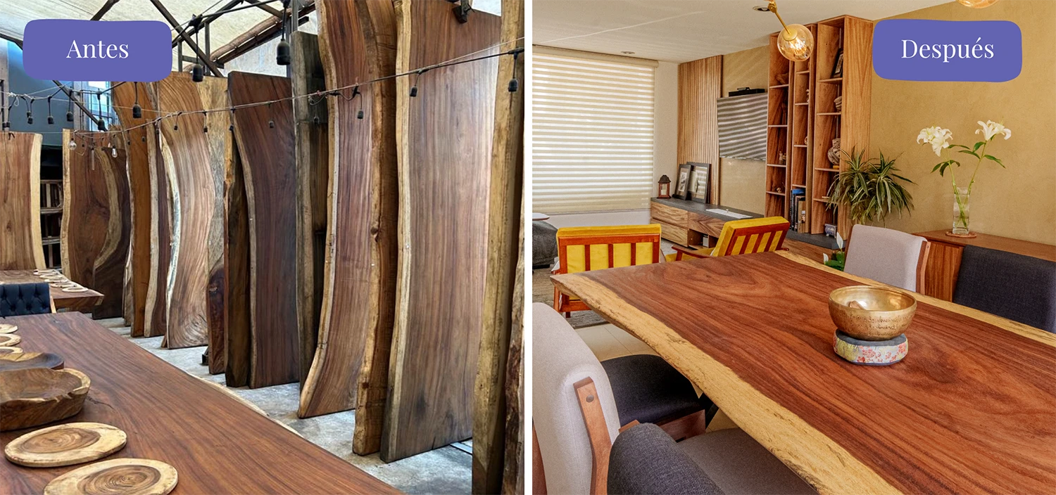 Maderas seleccionadas, naturales, diseño de interiores CDMX, Yadmar