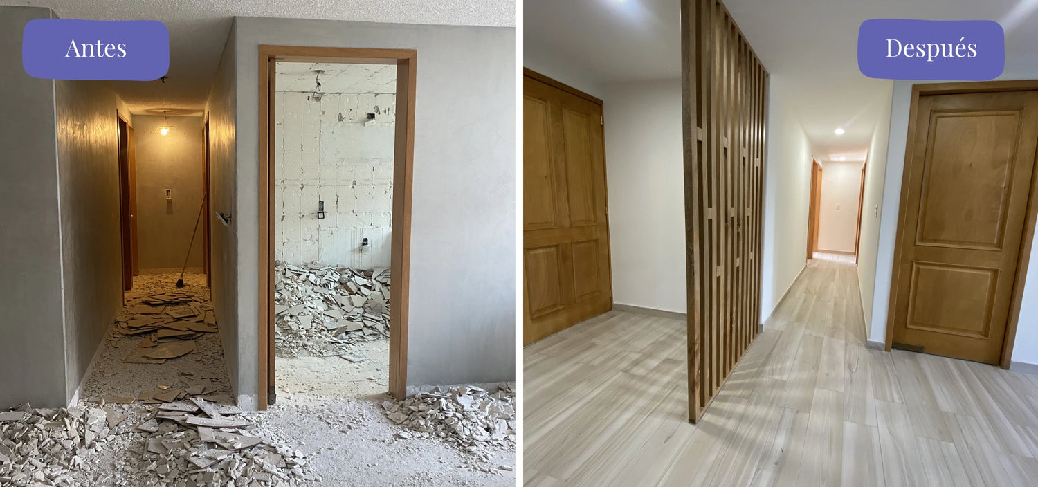Antes y después, diseño de interiores CDMX, Yadmar