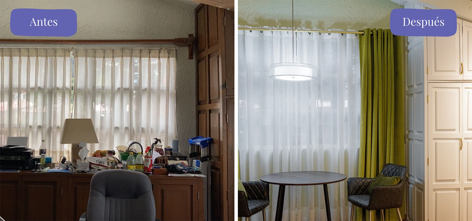Antes y después remodelación habitación, diseño de interiores en CDMX, Yadmar