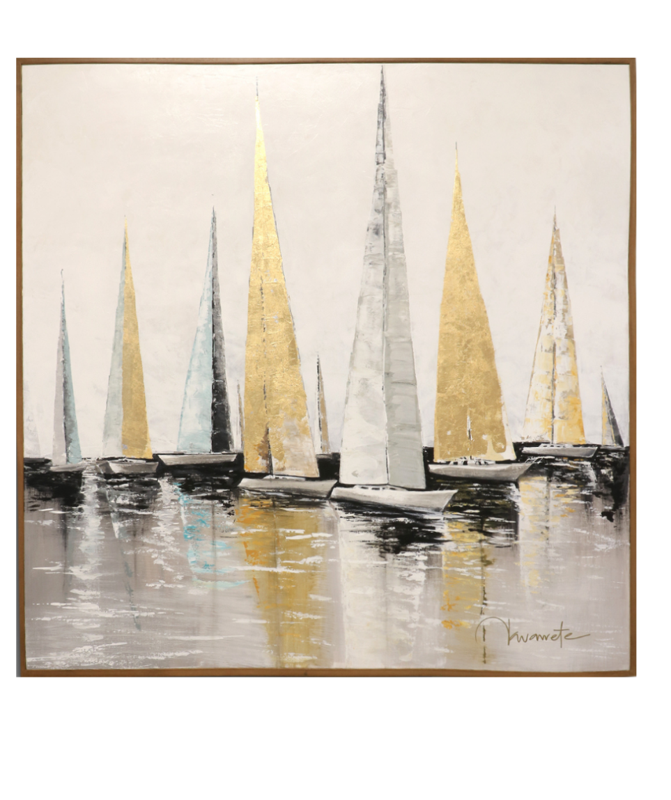 Veleros cuadro decorativo, diseño de interiores CDMX, Yadmar